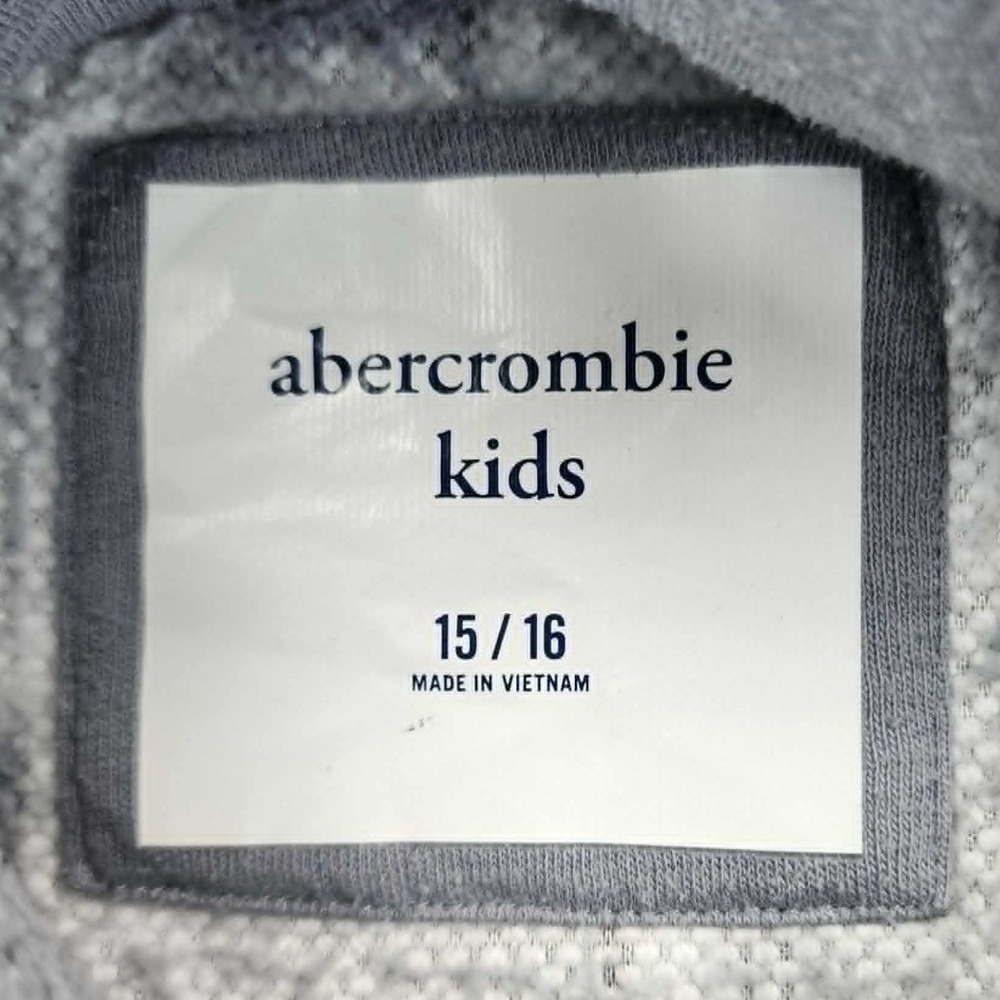 Abercrombie Kids Sherpa Fleece Hoodie Grey Digi Camo Unisex 15/16 XL Full‎ Zip - Picture 3 of 6
